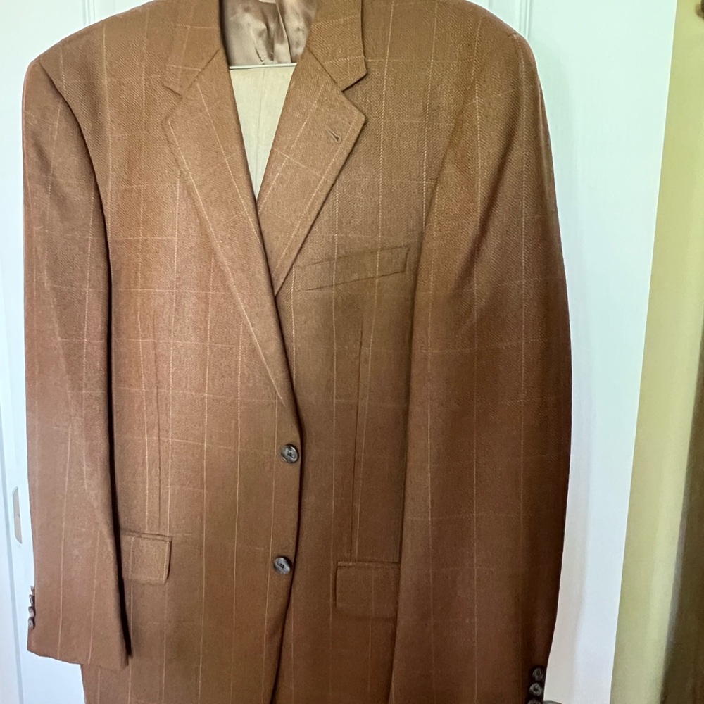 Joseph Abboud brown and tan 44 L sport jacket